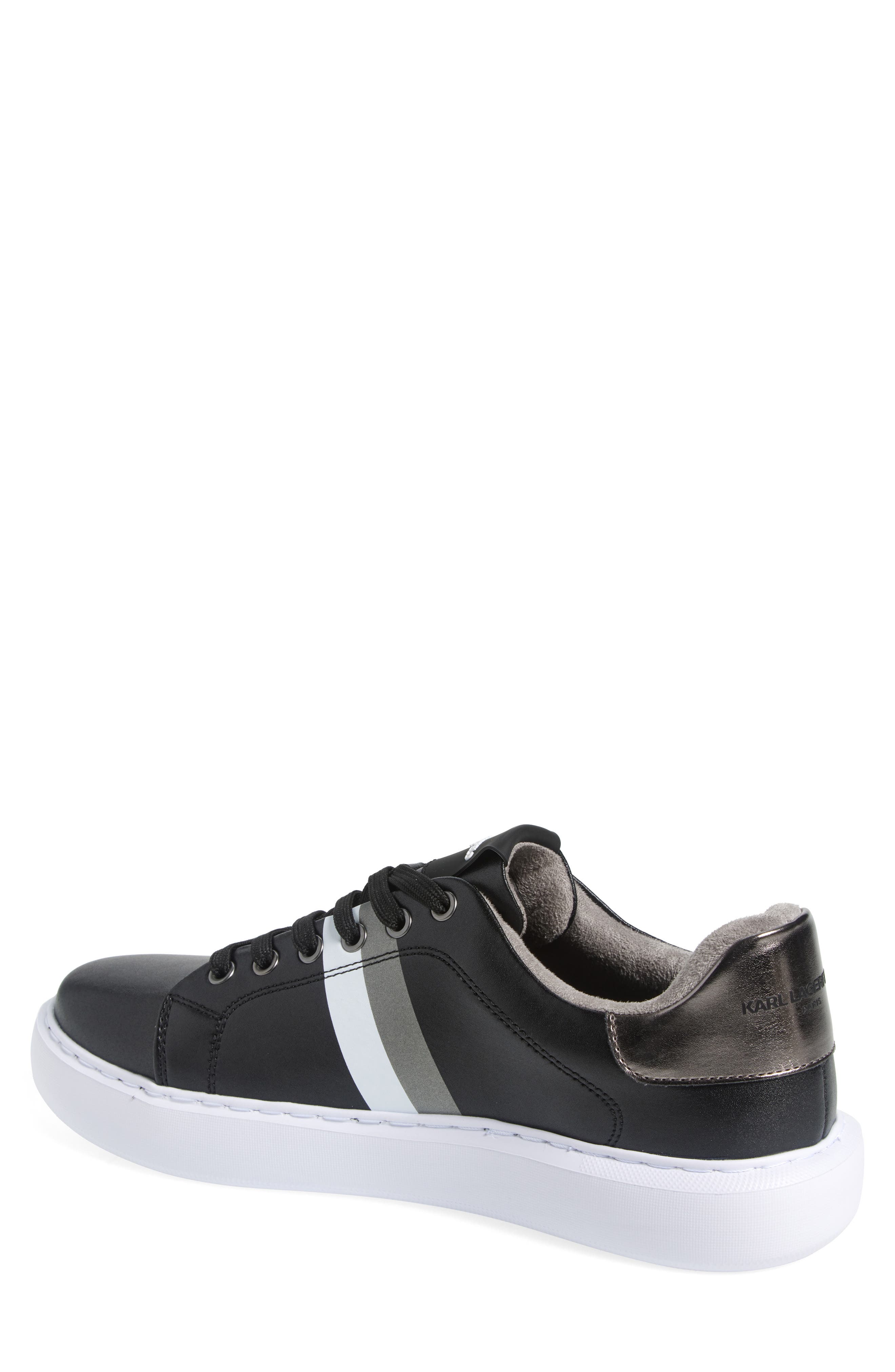 KARL LAGERFELD PARIS Side Stripe Logo Sneaker, Alternate, color, 