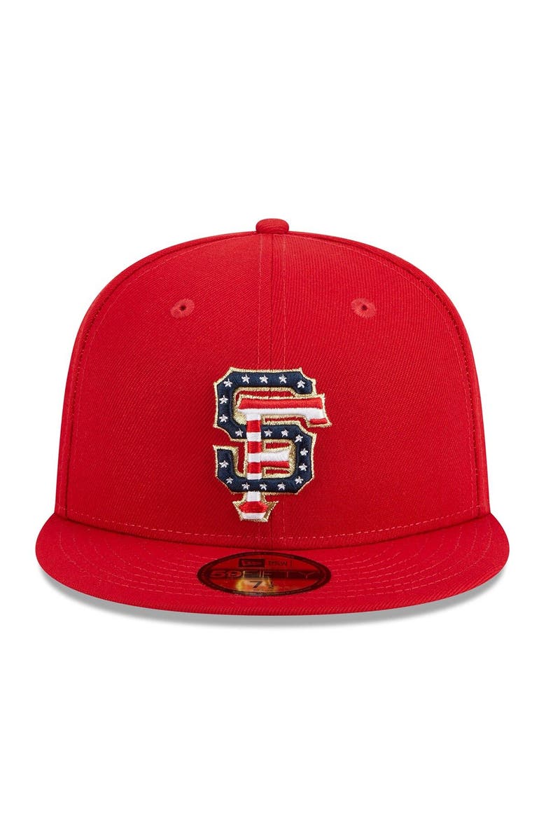 New Era Men's New Era  Red San Francisco Giants 2023 Fourth of July 59FIFTY Fitted Hat, Alternate, color, 