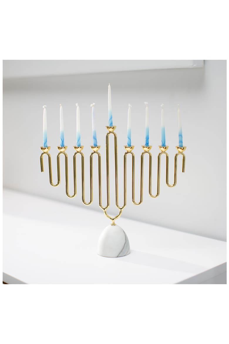 Coluna Menorah, Alternate, color, WHITE & GOLD