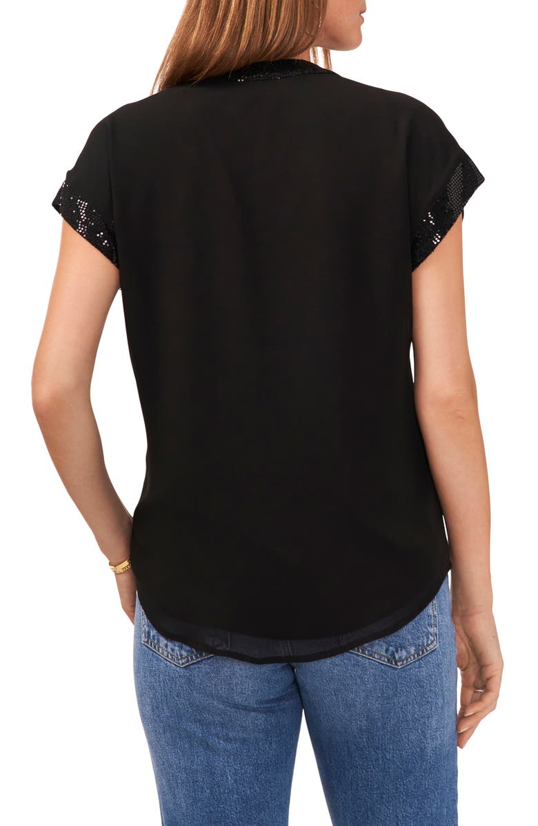 Vince Camuto Sequin Trim Top, Alternate, color, 