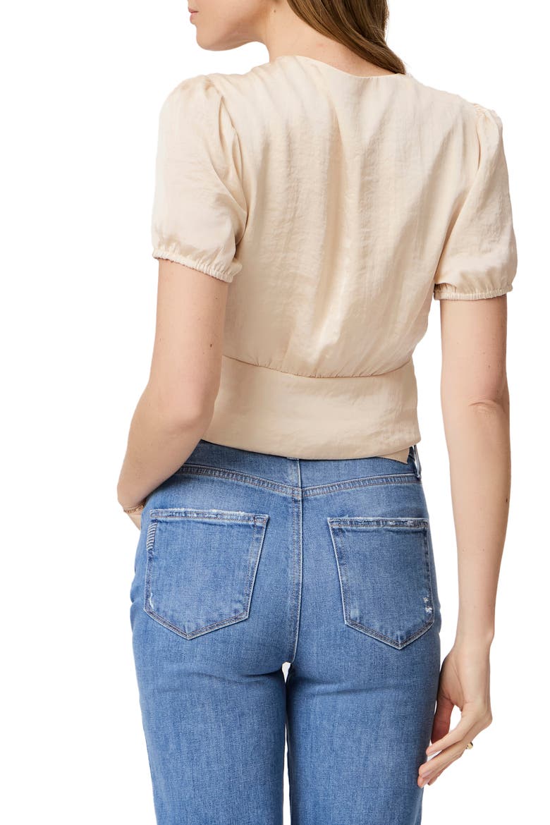 Plie Button Front Top, Alternate, color, ECRU