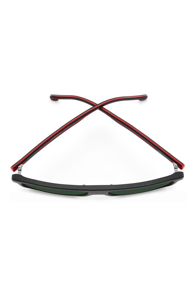 C Sport 58mm Polarized Square Sunglasses, Alternate, color, MATTE BLACK RED/ GREEN PZ
