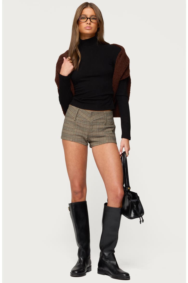 Saskia Ribbed Turtleneck Top, Alternate, color, BLACK