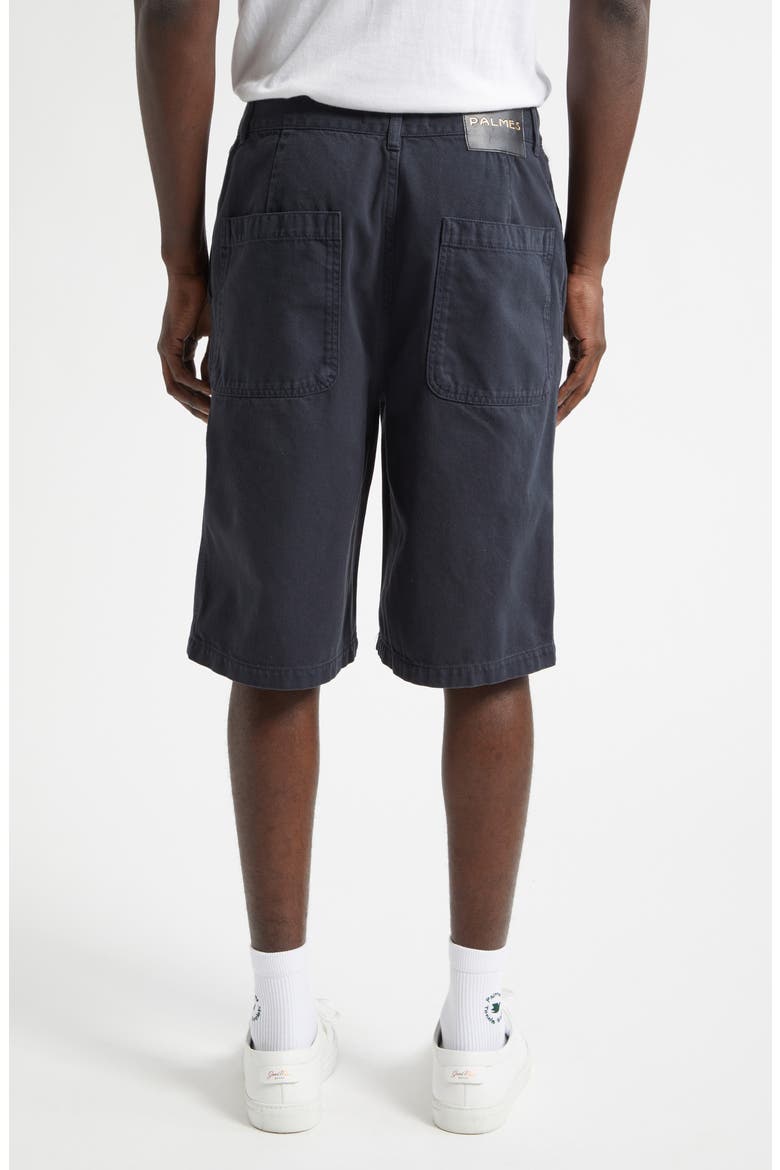 Coarse Cotton Twill Shorts, Alternate, color, BLACK