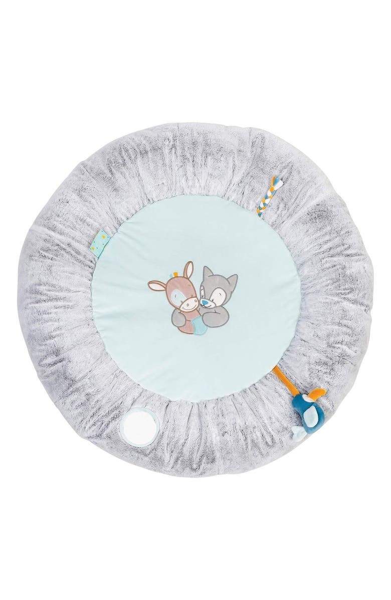 Nattou Play Mat with Arch, Alternate, color, Blue/ Grey