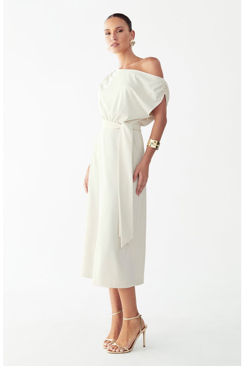 Eva Midi Dress, Alternate, color, Cream