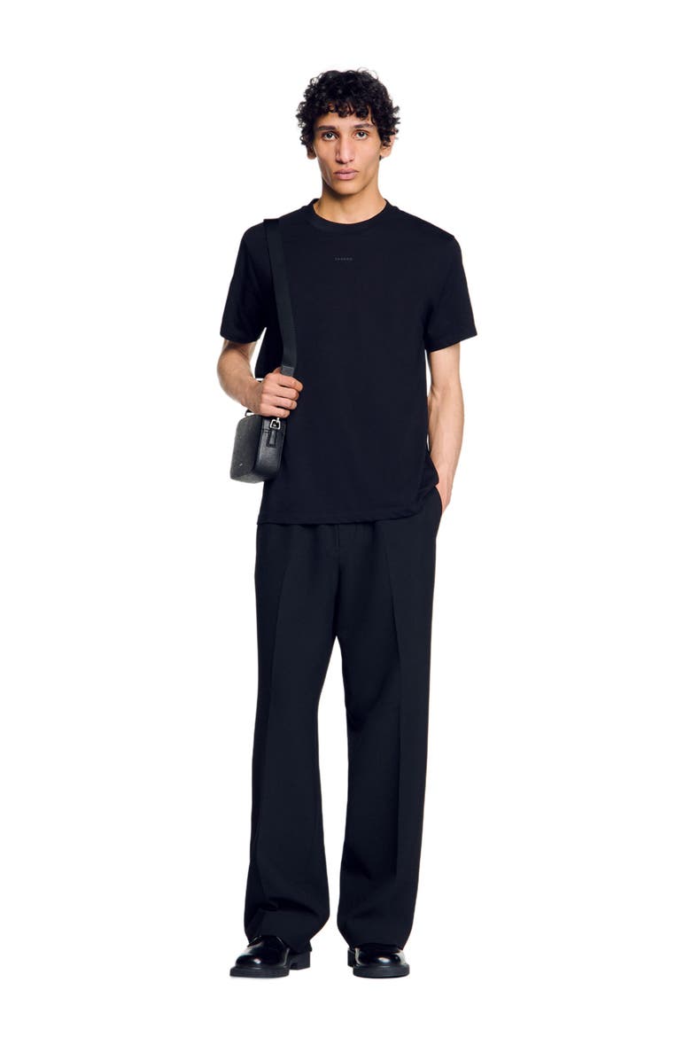 Cotton T-shirt with logo, Alternate, color, Black