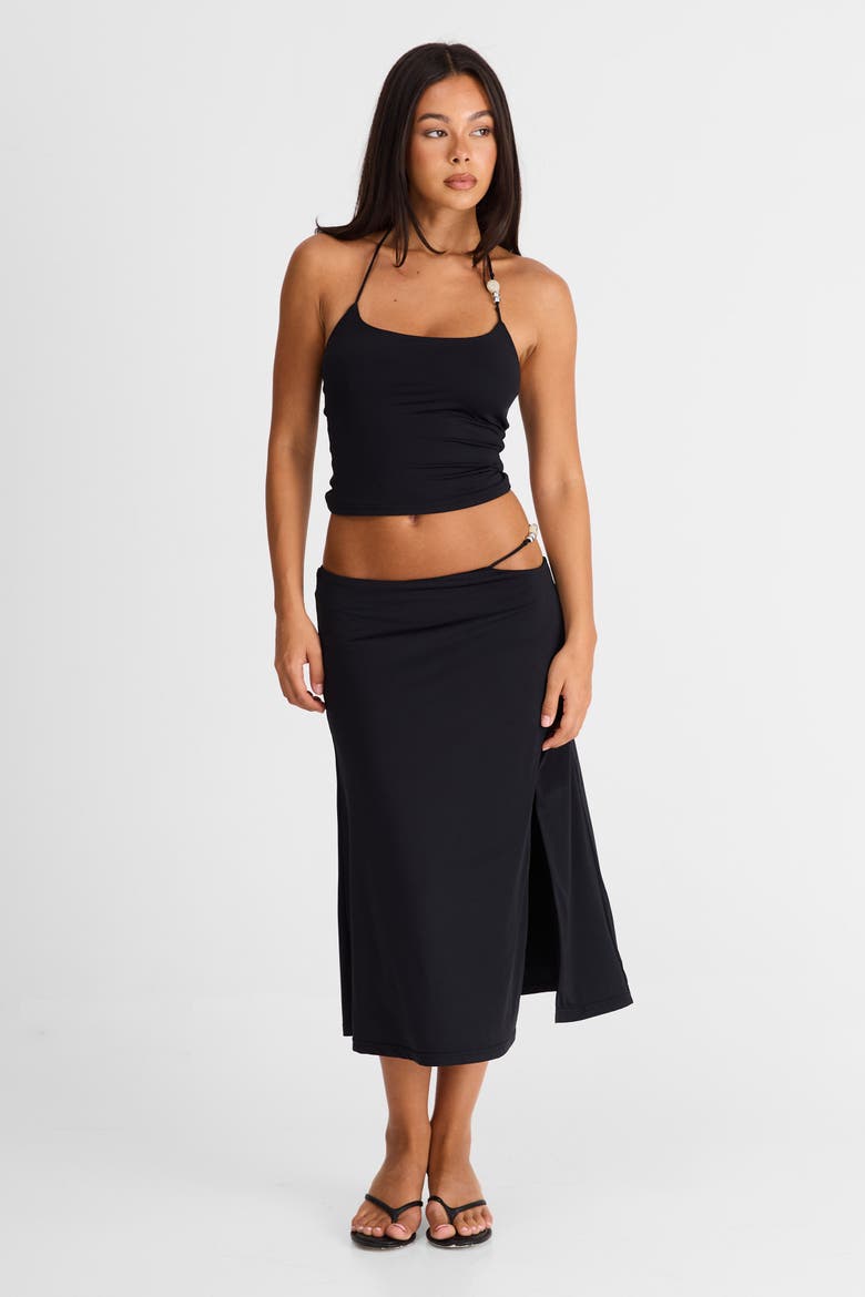 Hazel Midi Skirt, Alternate, color, Black