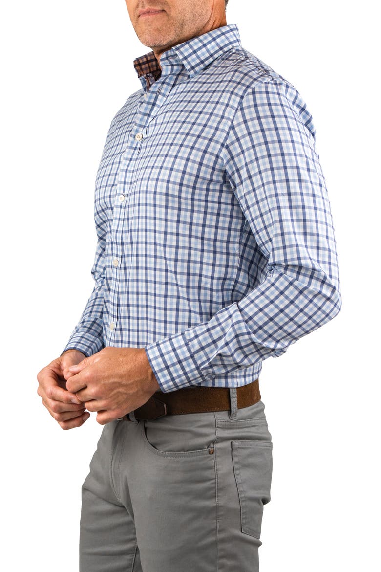 Button Down Shirt, Alternate, color, BLUE/ SARGASSO CHECK