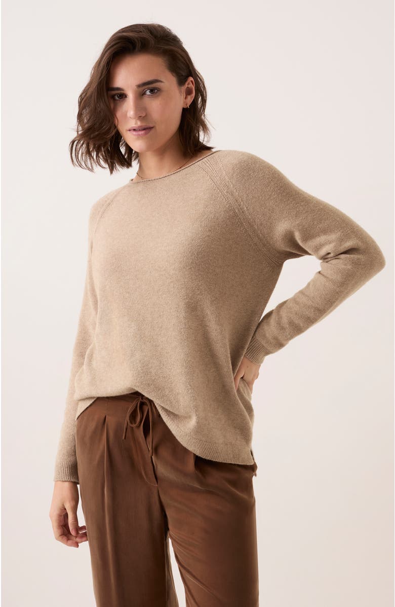 Celtic & Co. Roll Edge Crew Neck Jumper, Alternate, color, Taupe