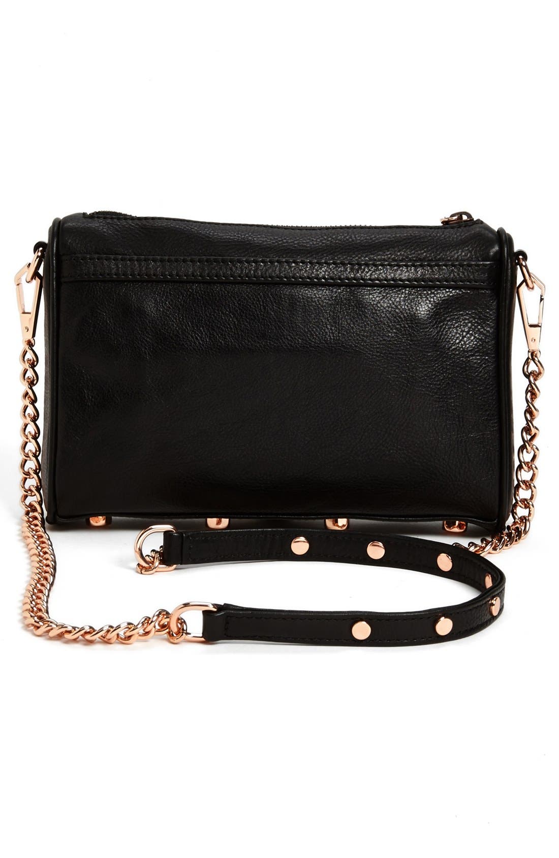 'Mini MAC' Convertible Crossbody Bag, Alternate, color, BLACK/ ROSE GOLD
