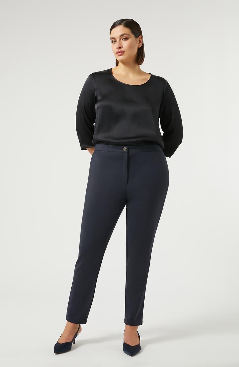 Marina Rinaldi Rosa Cotton Blend Canvas Trousers, Alternate, color, 