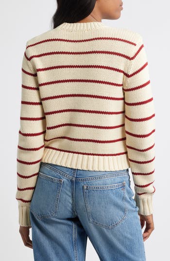 Stripe Relaxed Cotton Sweater