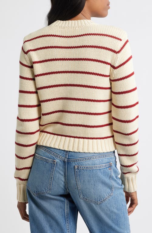 Madewell Holly Stripe Cotton Crewneck Sweater