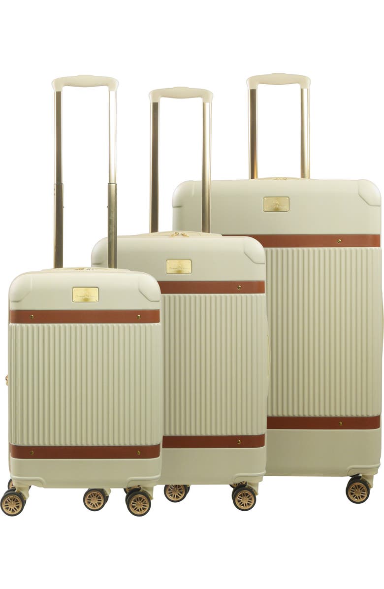 Tommy Bahama 3-Piece Stripes Hard-Sided Luggage, Alternate, color, Cream