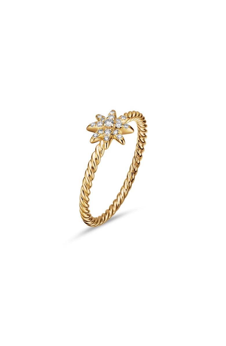 David Yurman Petite Starburst Diamond Ring, Alternate, color, Diamond/ Yellow Gold