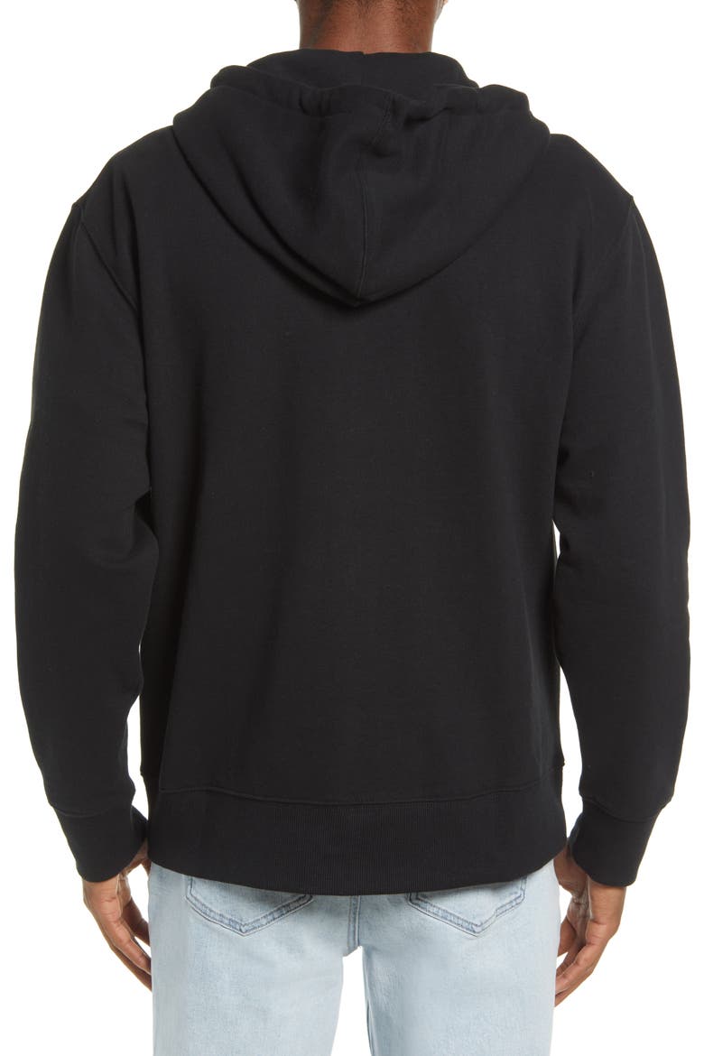 Front Zip Hoodie, Alternate, color, BLACK