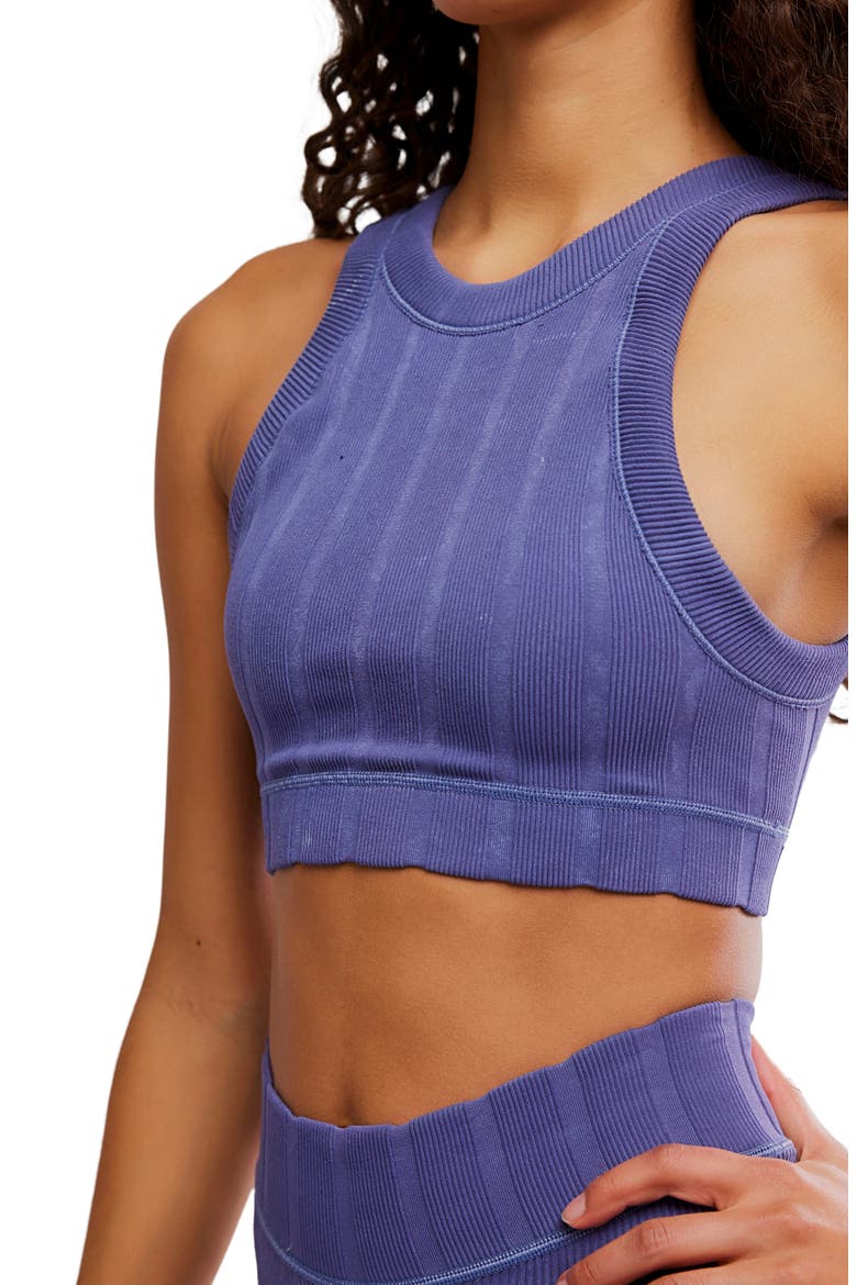 Race Me High Neck Sports Bra, Alternate, color, GRAPHITE