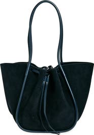 Proenza Schouler Large Ruched Suede Tote