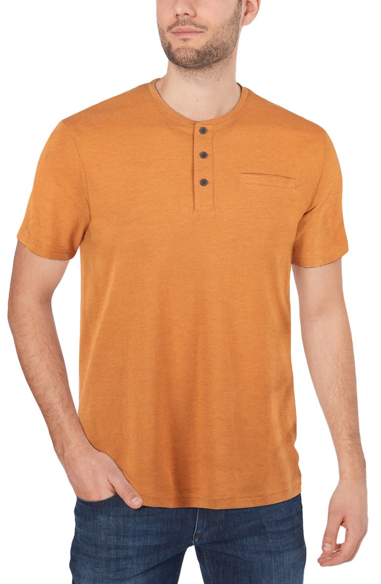 XRAY Pocket Henley Shirt, Main, color, Sienna