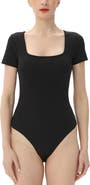 Kimi & Kai Women's Square Neck Basic Bodysuit