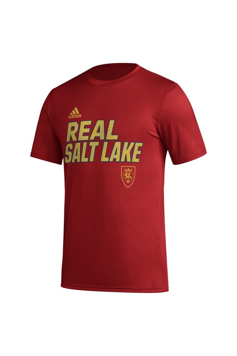 Men's adidas Red Real Salt Lake Team Jersey Hook AEROREADY T-Shirt, Alternate, color, Red