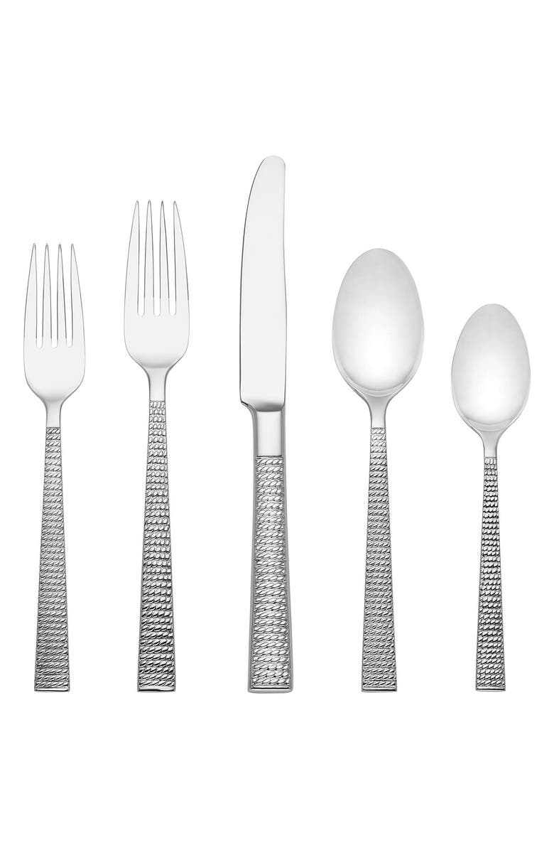 Kate Spade New York wickford 5-piece plate setting, Main, color, Stainless Steel