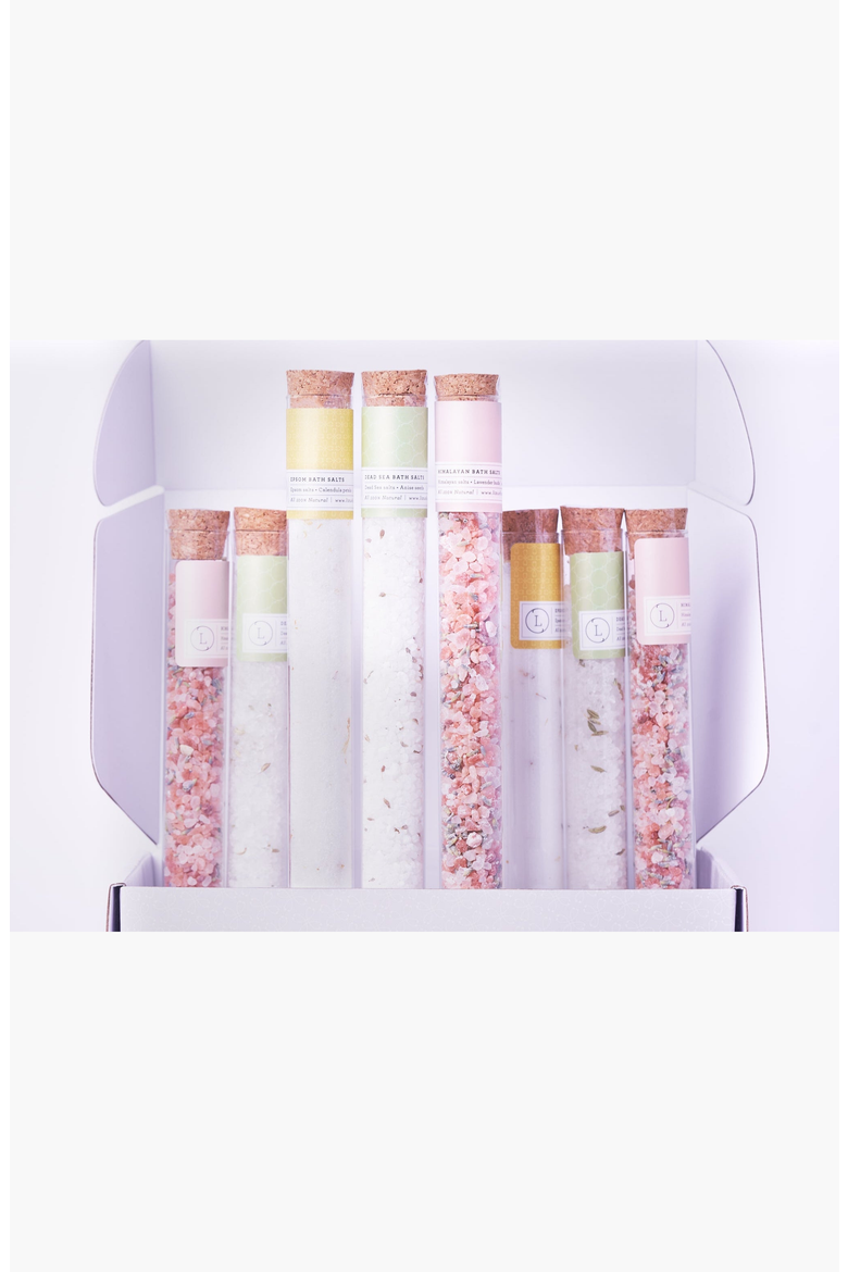 Natural Bath Salts Gift Set, Main, color, Light Pink / Dark Pink