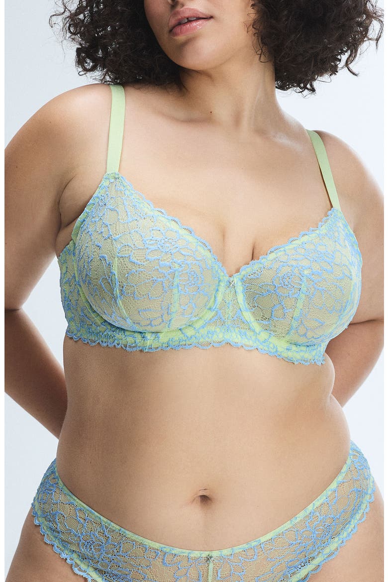 Keepsake Lace Unlined Demi Bra, Alternate, color, PALE GREEN