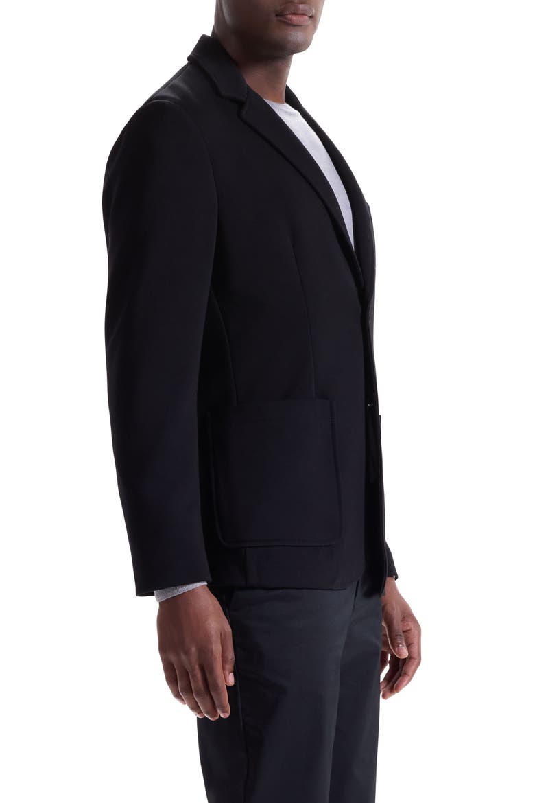 Soft Touch Black Knit Blazer, Alternate, color, BLACK