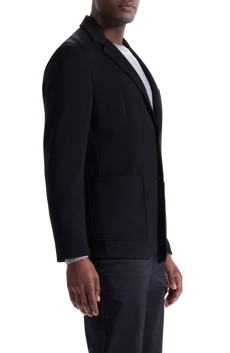 Bugatchi Soft Touch Black Knit Blazer, Alternate, color, Black