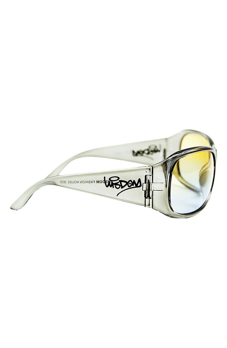 Wisdom Frame X 64mm Oversize Gradient Rectangular Glasses, Alternate, color, 