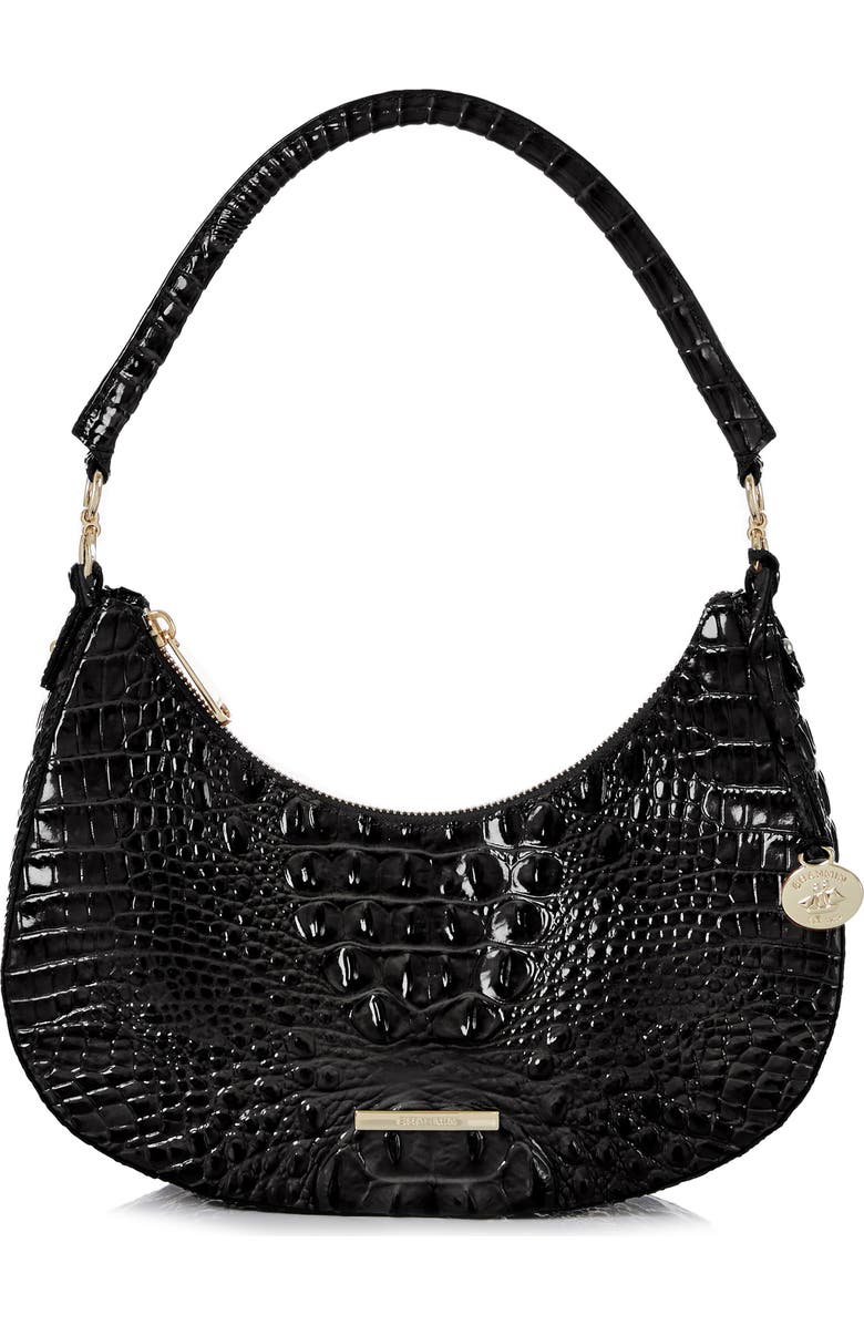 Brahmin Small Bekka Croc Embossed Leather Shoulder Bag, Main, color,