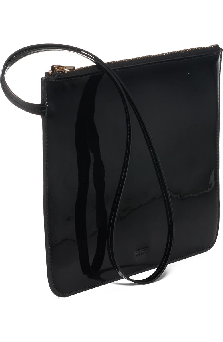 TOM FORD Zip Top Patent Leather Wristlet, Alternate, color, Black