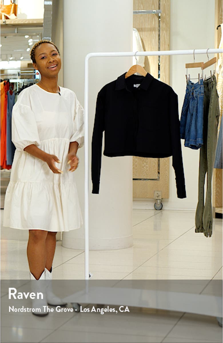 Boxy Crop Button-Up Shirt, sales video thumbnail