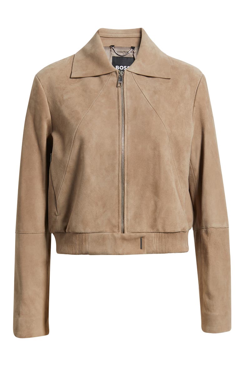 Salene Suede Jacket, Alternate, color, BASALT
