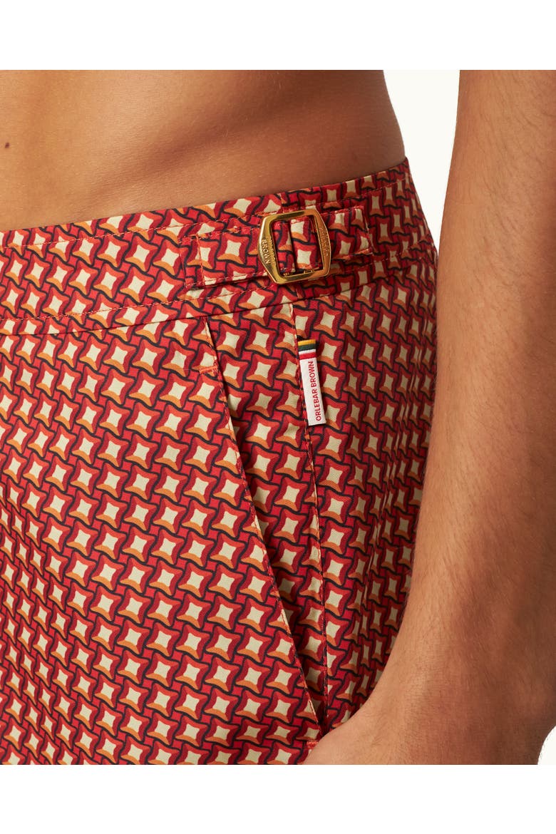 Setter Piscina Shorter-Length Tailored-Fit Swim Shorts, Alternate, color, Calypso Orange
