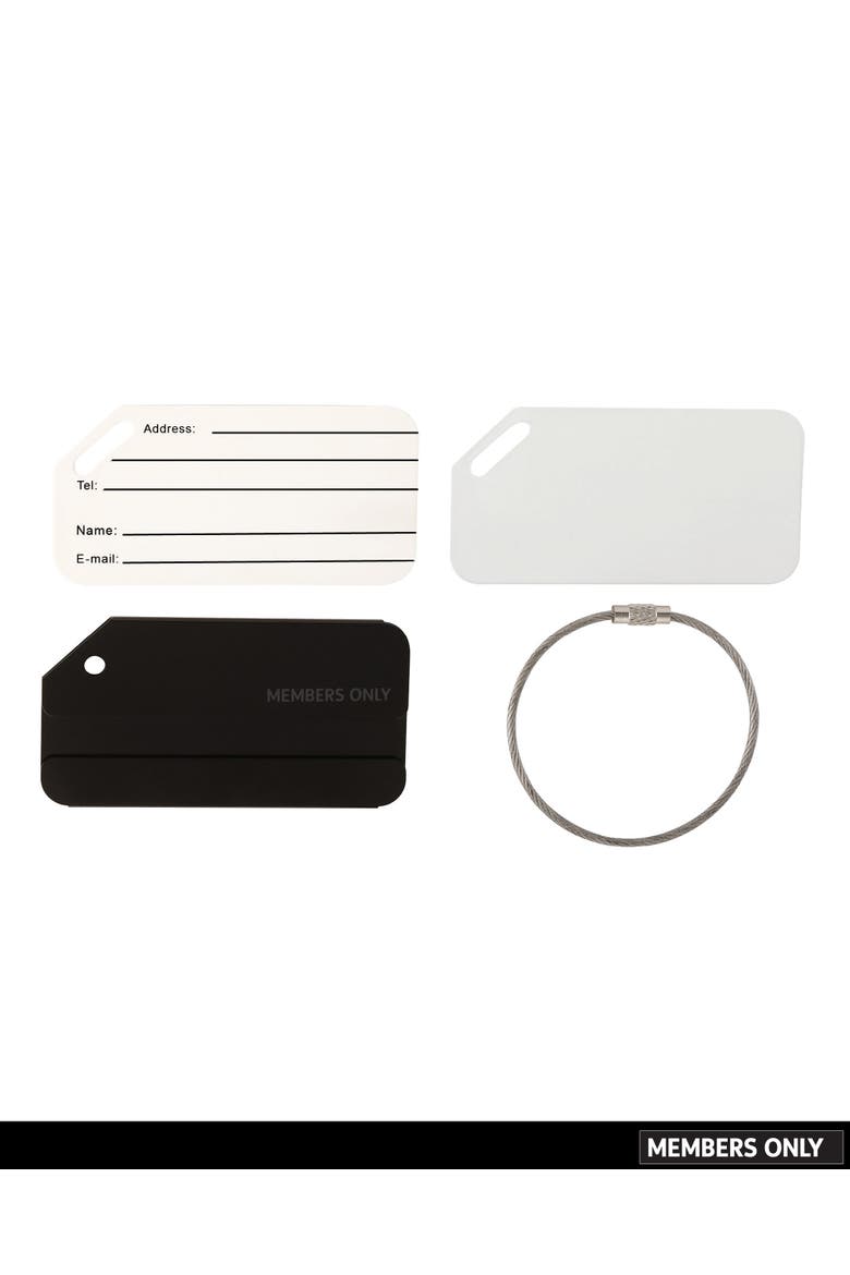 Luggage Tags, Set of 3 Durable Metal Travel Tags, Alternate, color, Black