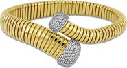 Julianna B. Cubic Zirconia Bypass Wrap Bangle Bracelet