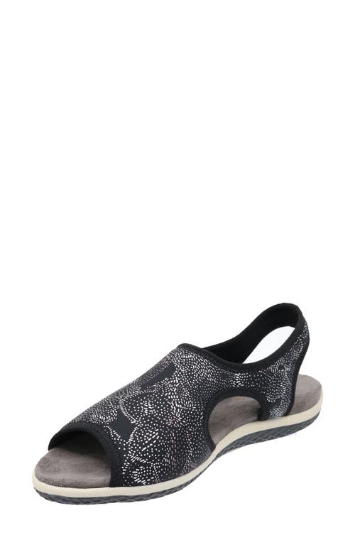 David Tate Stretch Slingback Sandal In Black