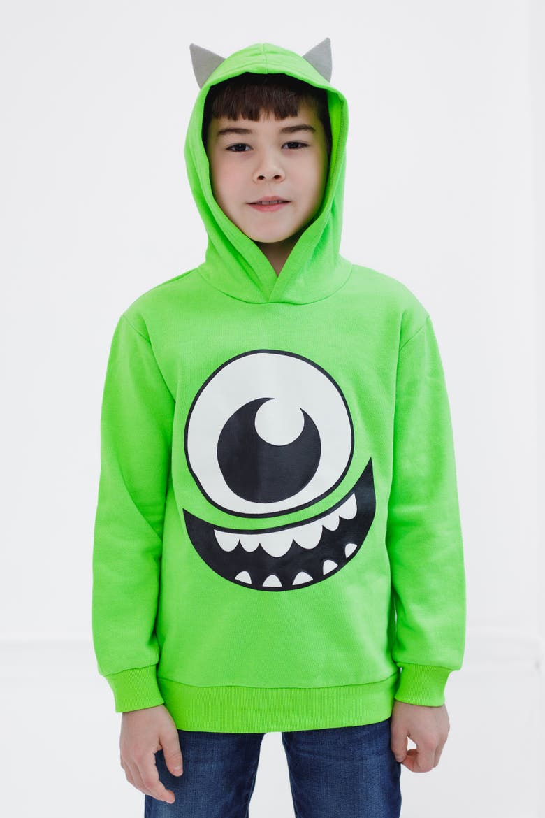 Monsters Inc. Mike Wazowski Fleece Hoodie, Alternate, color, Mike Wazowski Green
