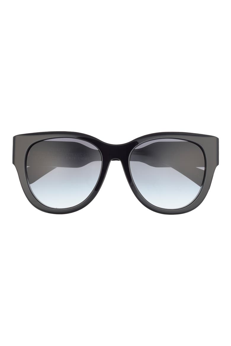 55mm Cat Eye Sunglasses, Main, color, BLACK BLACK GREY