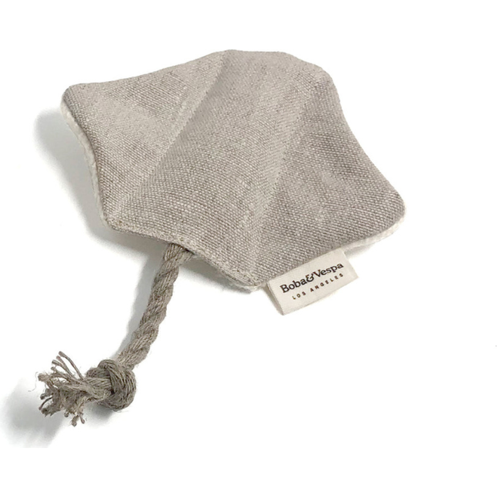The Kind Pet Stingray Cat Toy with Buckwheat for Crinkles and Organic Catnip in Beige  product