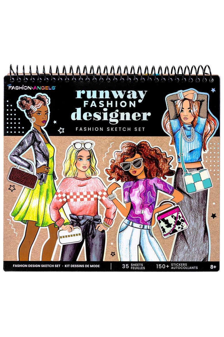 Runway Fashion Designer Sketch Set Pad, 6+, Alternate, color, Multicolored