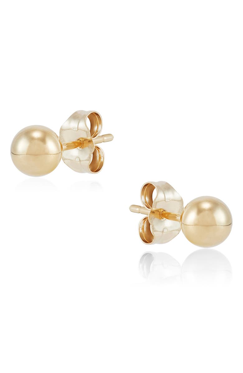 Frankie & Zoe 5mm High Polish Ball Stud Earrings, Alternate, color, 