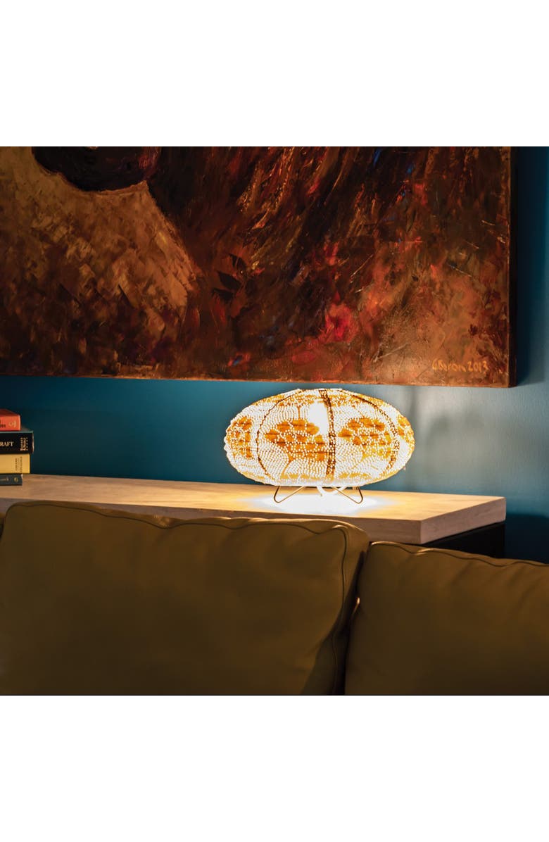 Allsop Home & Garden Soji Stella Solace Oval Yarrow Table Lamp, Alternate, color, White