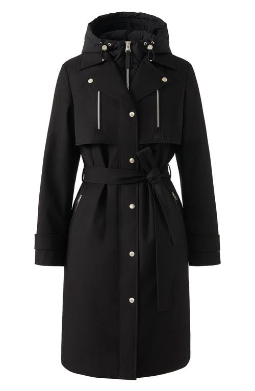 Mackage Siobhan Down Trench Coat With Removable Bib In Black
