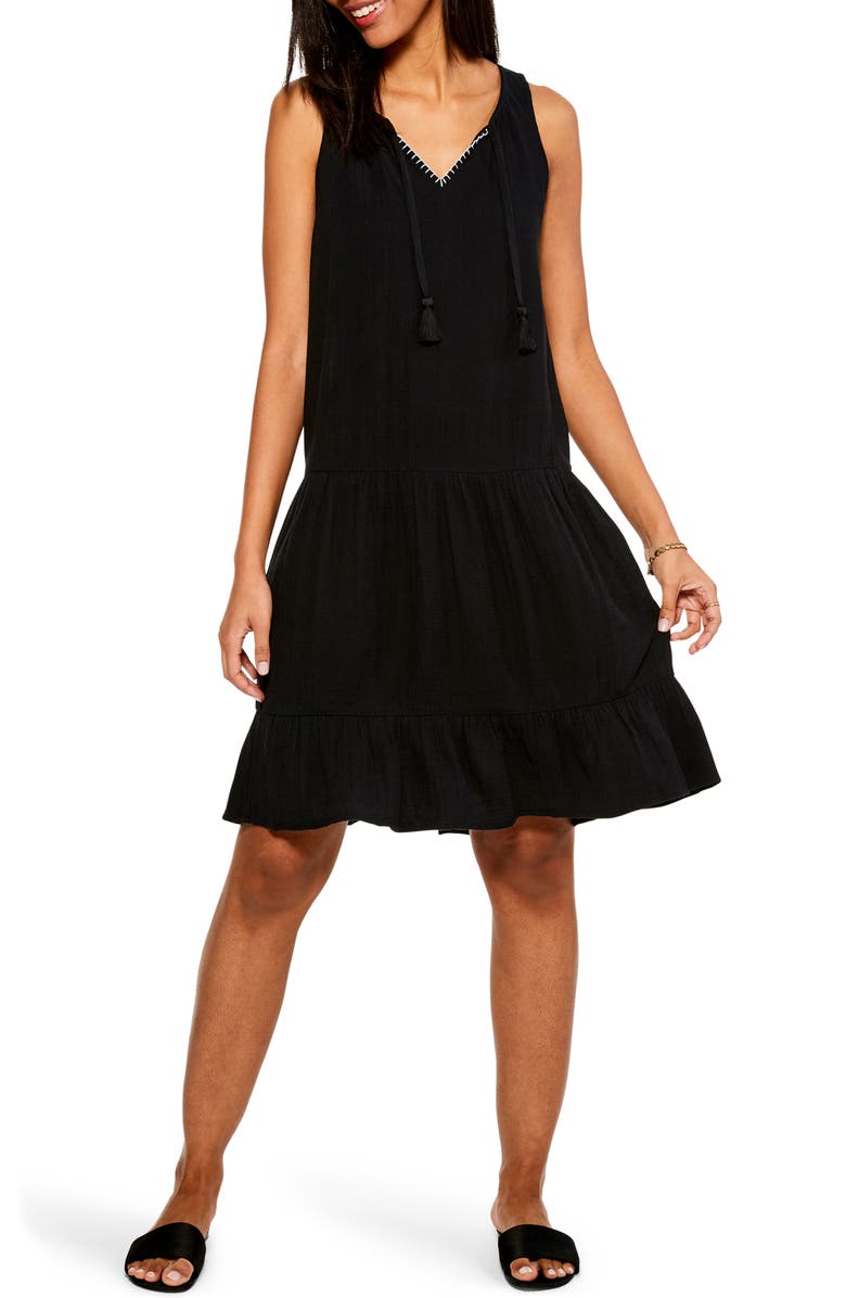 NIC+ZOE Tiered Double Gauze Dress, Alternate, color,