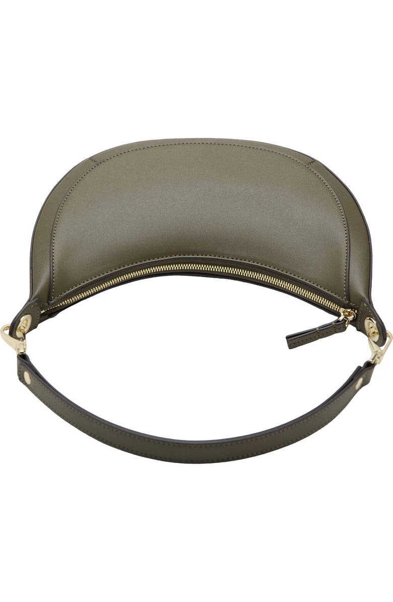 MANGO Oval Faux Leather Shoulder Bag, Alternate, color, Khaki Green