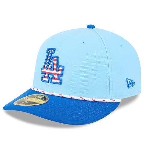 Men's New Era Light Blue/Royal Los Angeles Dodgers 2025 Fourth of July Low Profile 59FIFTY Fitted Hat